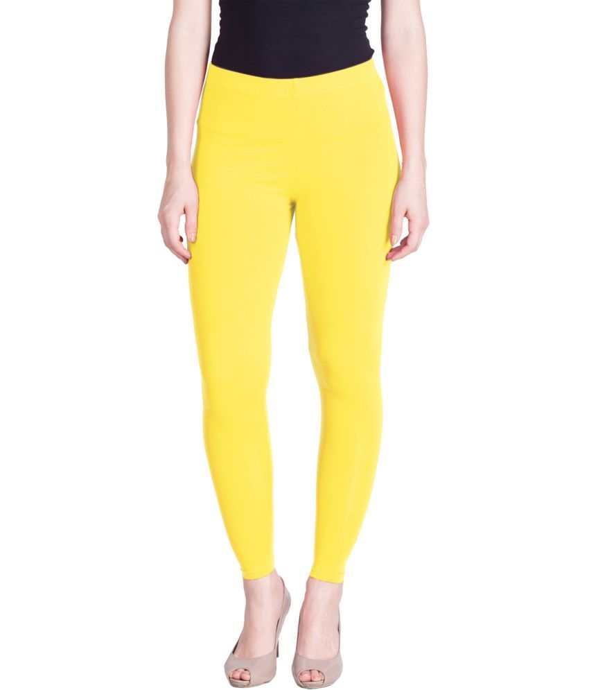     			Lux Lyra - Yellow Cotton Women's Leggings ( Pack of 1 )