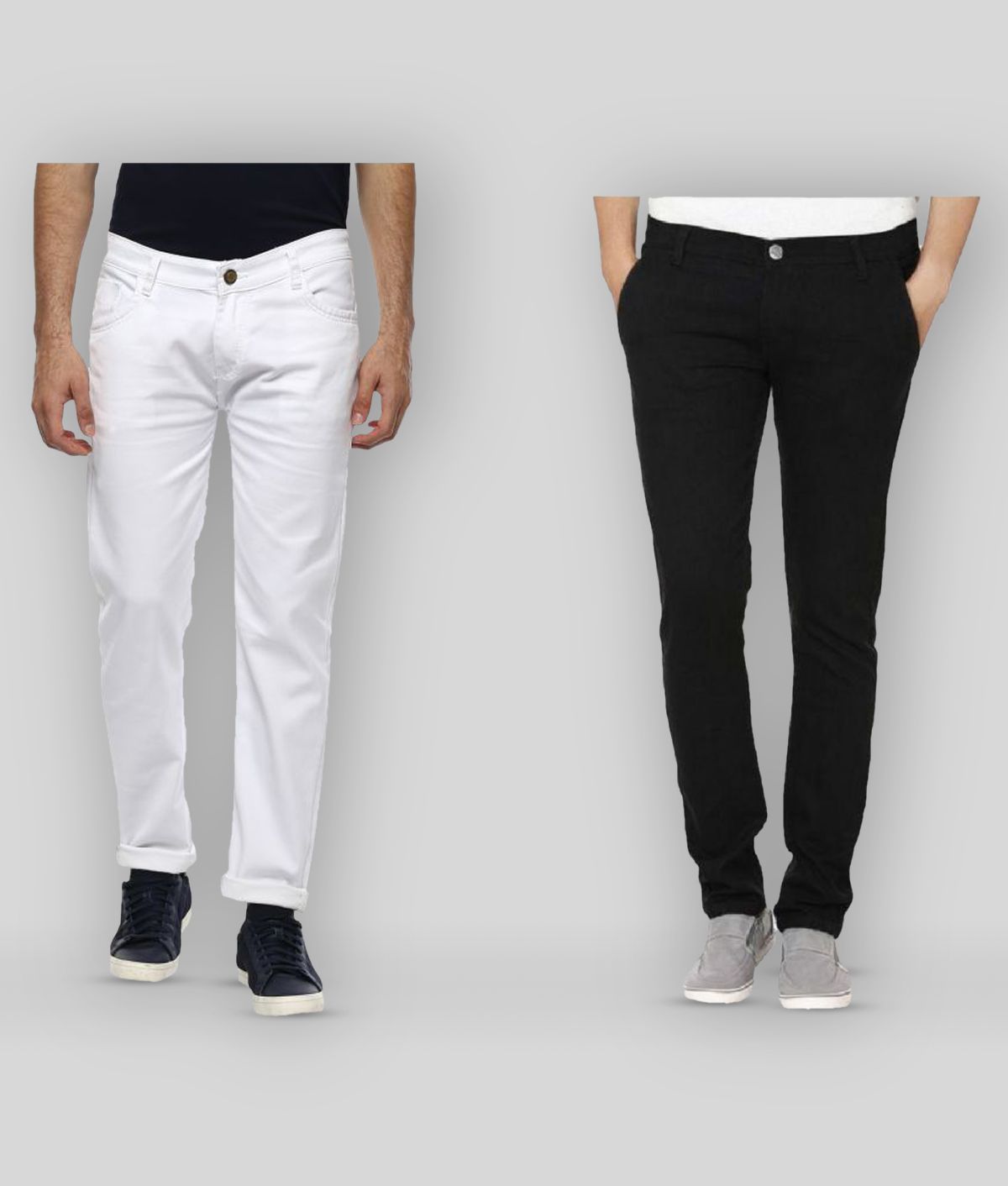     			Urbano Fashion - Multicolor Cotton Blend Slim Fit Men's Jeans ( Pack of 2 )