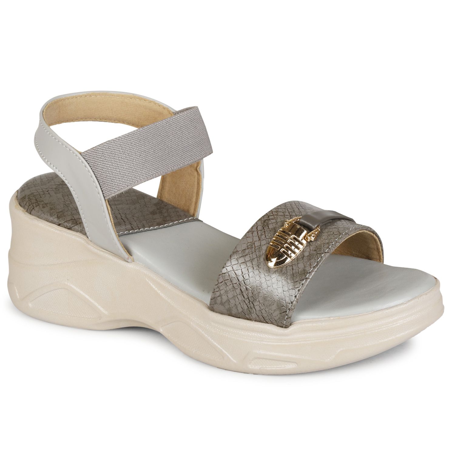     			Yala - Gray Women's Sandal Heels