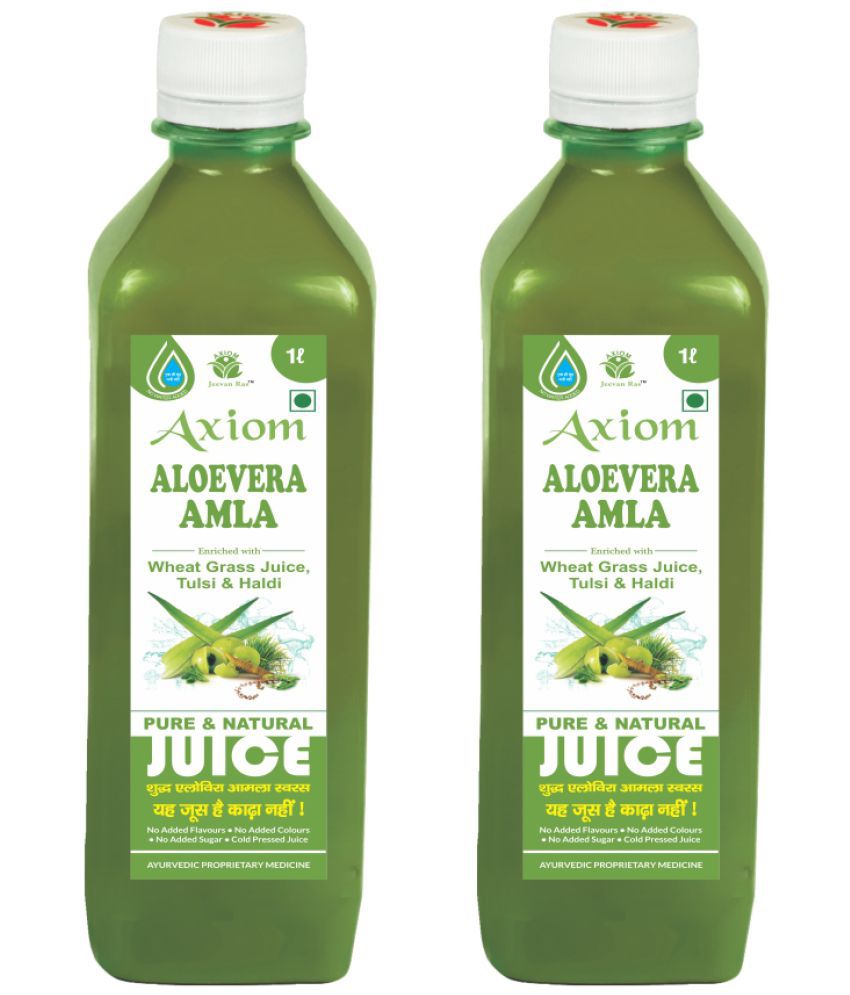     			Axiom Aloevera Amla Juice 1 Litre (pack of 2) | Boosts Immunity | Helps to purify Blood | Helps in Digestion | Healthy Eyes | 100% Natural WHO GMP, GLP Certified Product