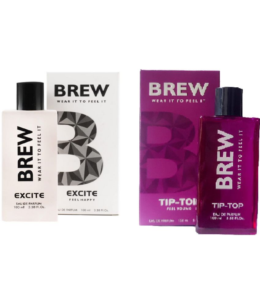     			Brew - EXCITE AND TIP TOP Eau De Parfum (EDP) For Unisex 200 ML ( Pack of 2 )