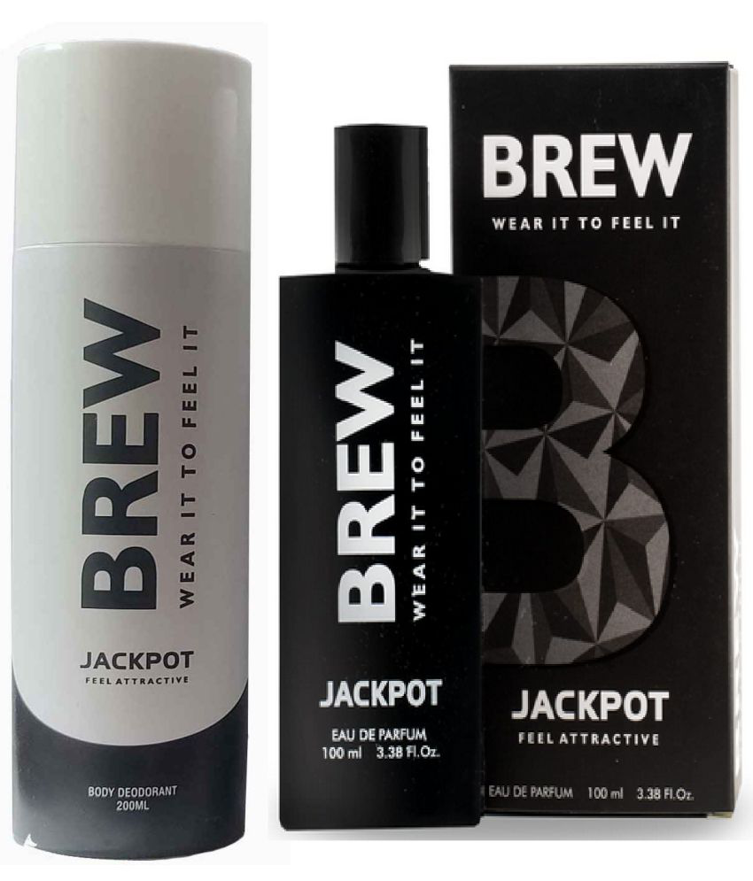     			Brew - JACKPOT DEODORANT AND PERFUME Eau De Parfum (EDP) For Unisex 300ML ( Pack of 2 )