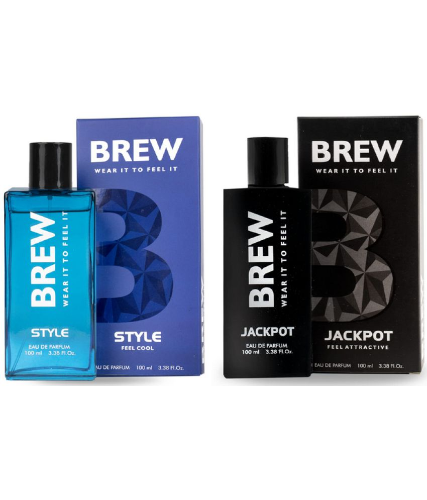     			Brew - STYLE AND JACKPOT Eau De Parfum (EDP) For Unisex 200ML ( Pack of 2 )