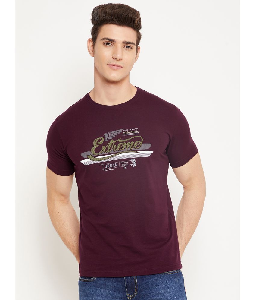     			Duke - Maroon Cotton Blend Slim Fit Men's T-Shirt ( Pack of 1 )