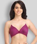 Clovia - Purple Cotton Non - Padded Women's T-Shirt Bra ( Pack of 1 )