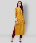 KIPEK - Yellow Rayon Women's Straight Kurti ( Pack of 1 )