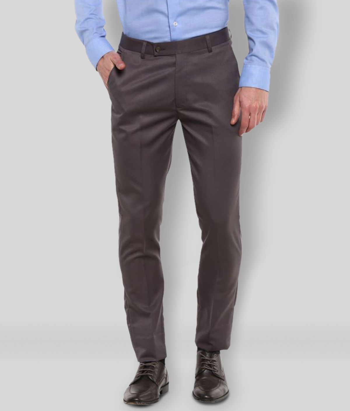     			Inspire Clothing Inspiration - Grey Polycotton Slim - Fit Men's Formal Pants ( Pack of 1 )