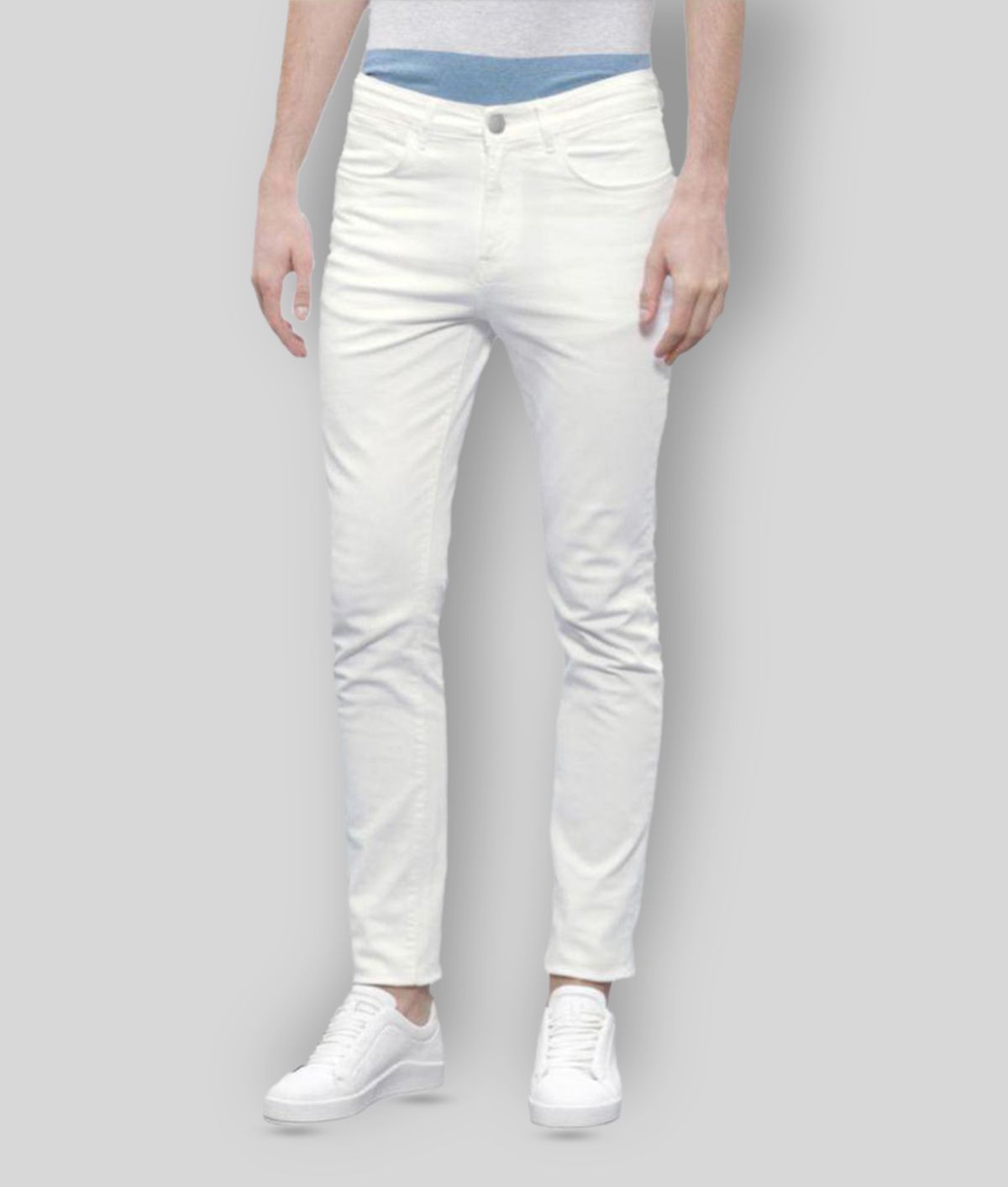     			x20 - White Cotton Blend Skinny Fit Men's Jeans ( Pack of 1 )