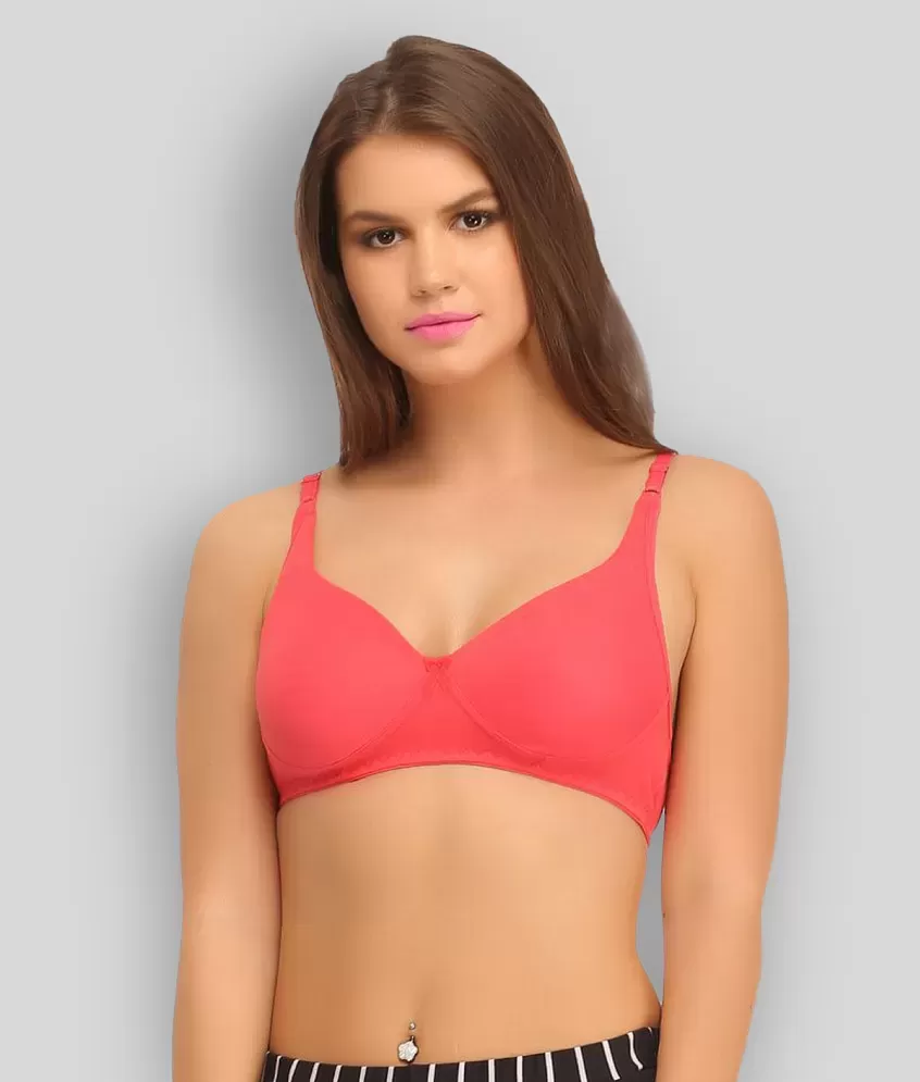 Buy Clovia - Pink Cotton Lightly Padded Women's T-Shirt Bra ( Pack of 1 )  Online at Best Price in India - Snapdeal