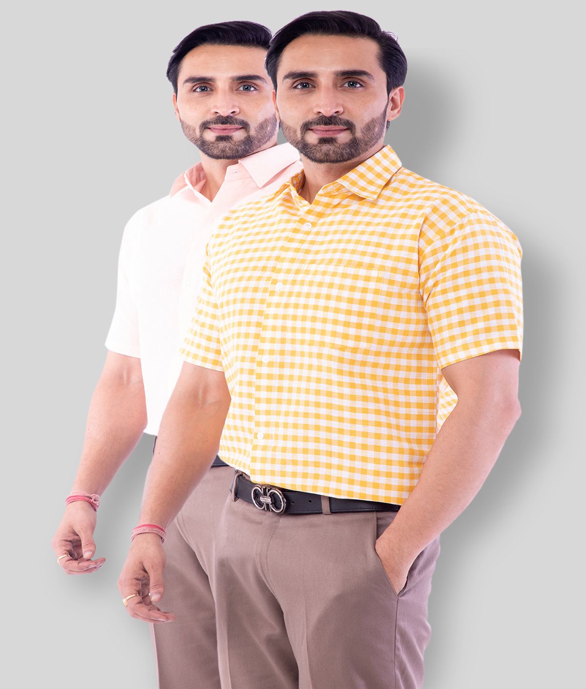     			DESHBANDHU DBK - Multicolor Cotton Regular Fit Men's Casual Shirt (Pack of 4 )