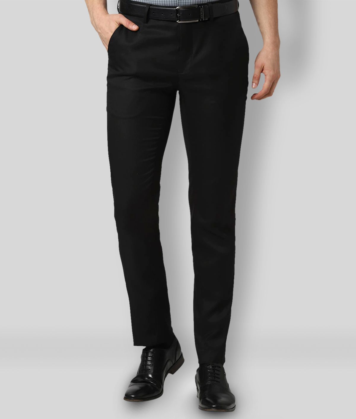     			Haul Chic - Black Poly Blend Slim - Fit Men's Trousers ( Pack of 1 )