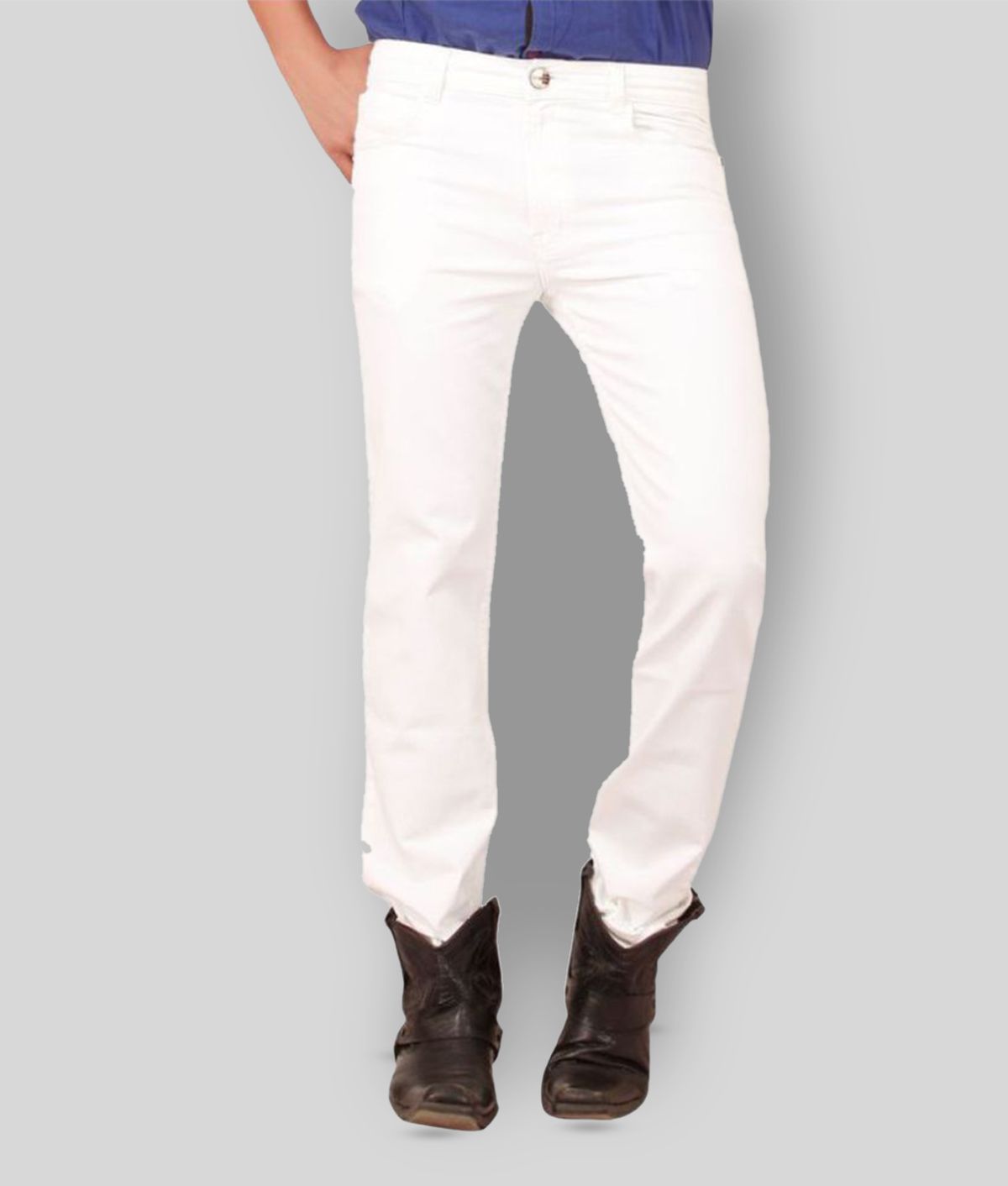     			Lawson - White Cotton Blend Skinny Fit Men's Jeans ( Pack of 1 )