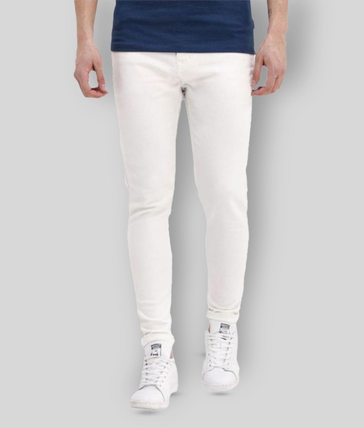     			x20 - White 100% Cotton Slim Fit Men's Jeans ( Pack of 1 )