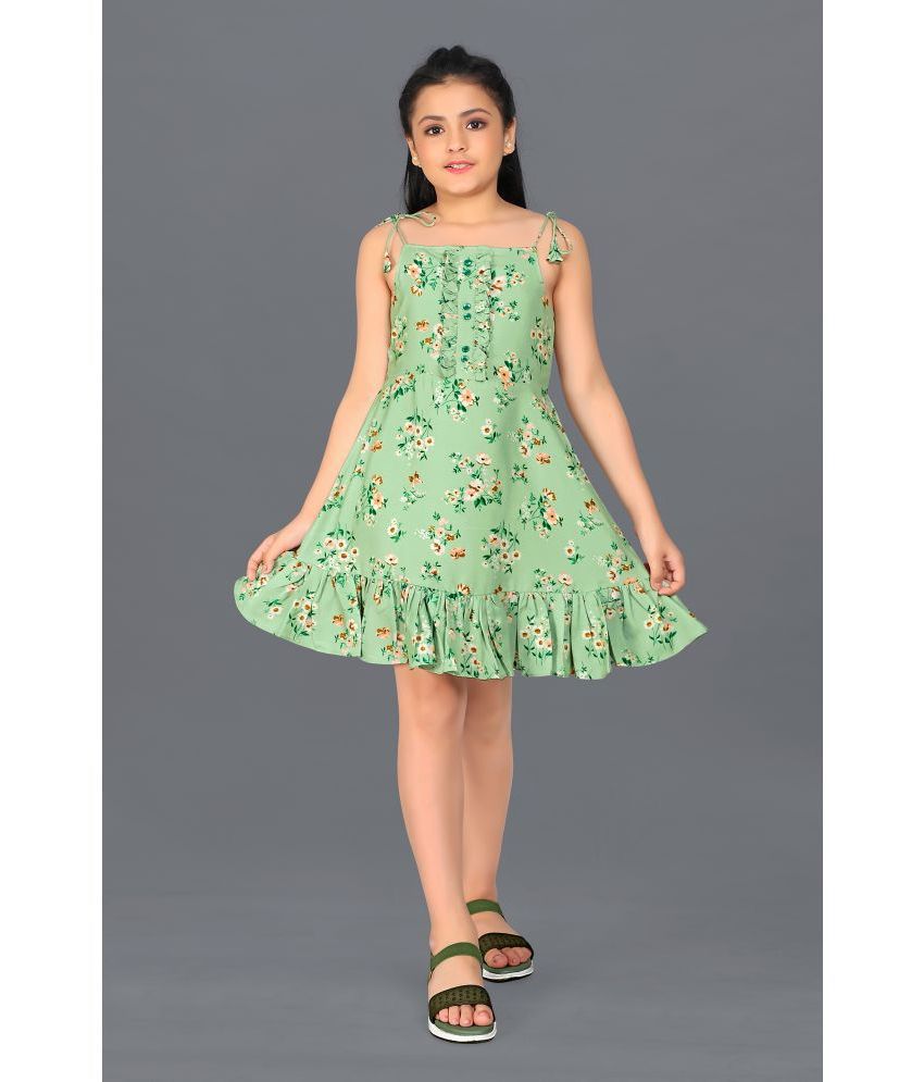    			Fashion Dream - Light Green Rayon Girls Frock ( Pack of 1 )