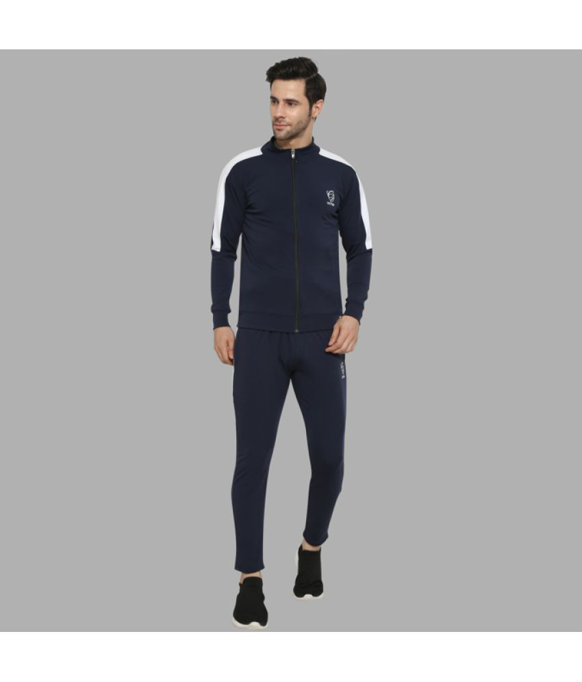     			GIYSI - Navy Blue Polyester Blend Regular Fit Men's Tracksuit ( Pack of 1 )