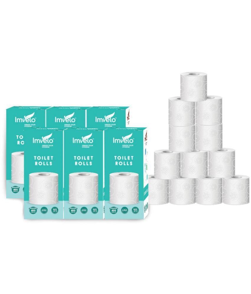     			Imvelo - Paper Disposable Toilet Rolls ( Pack of 6 )