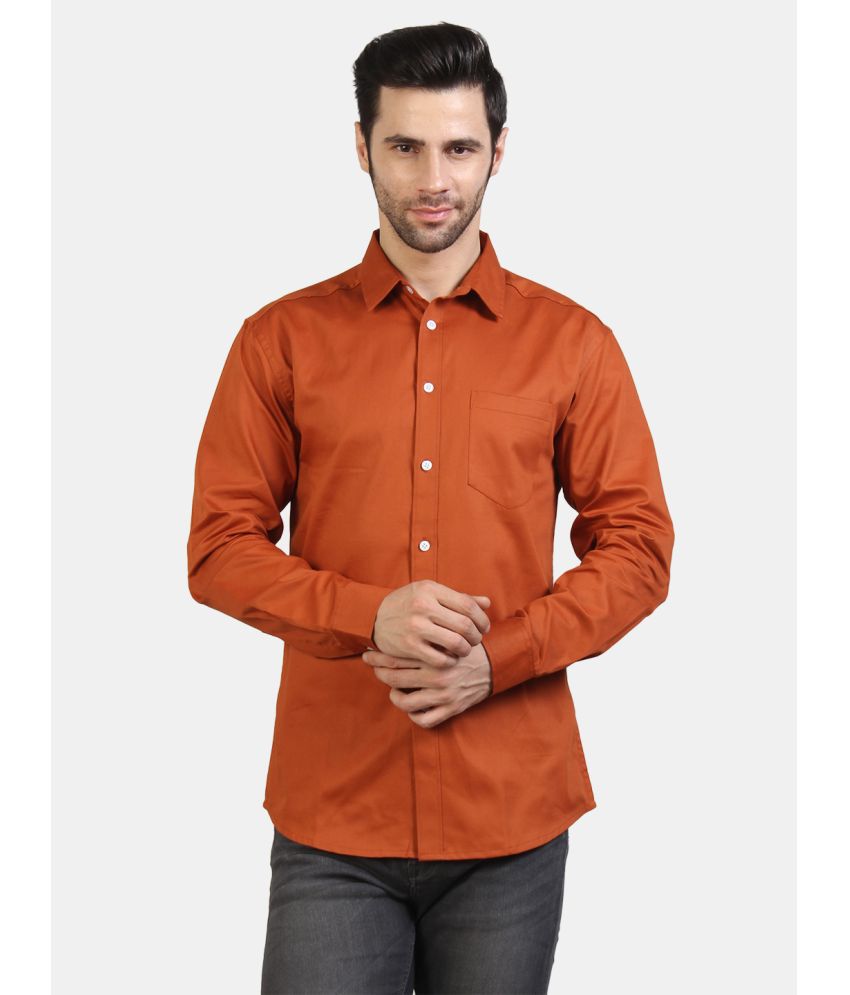 Life Roads - Brown Cotton Slim Fit Men's Casual Shirt ( Pack of 1 )