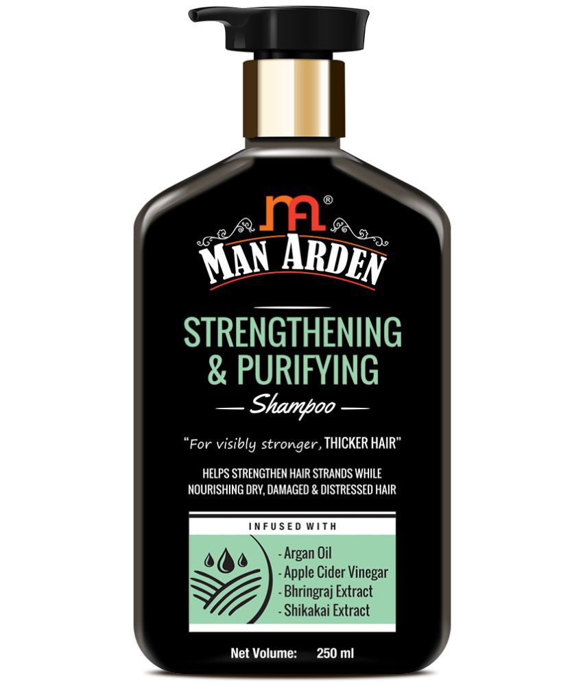     			Man Arden Strengthening & Purifying Shampoo, With Argan Oil, Apple Cider Vingar, Bhringraj, Shikakai, No SLS, Paraben or Silicone, 250 ml