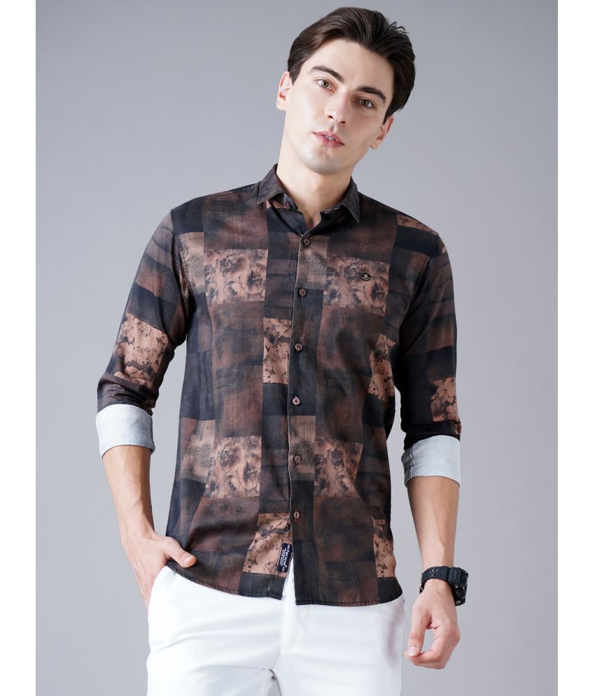     			Paul Street - Brown Cotton Slim Fit Men's Casual Shirt ( Pack of 1 )