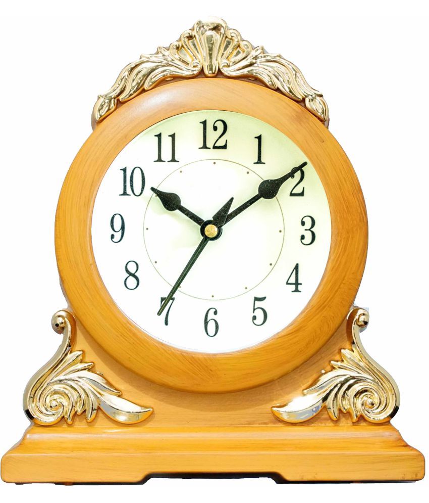     			Sigaram Analog Plastic Circular Table Clock - Pack of 1