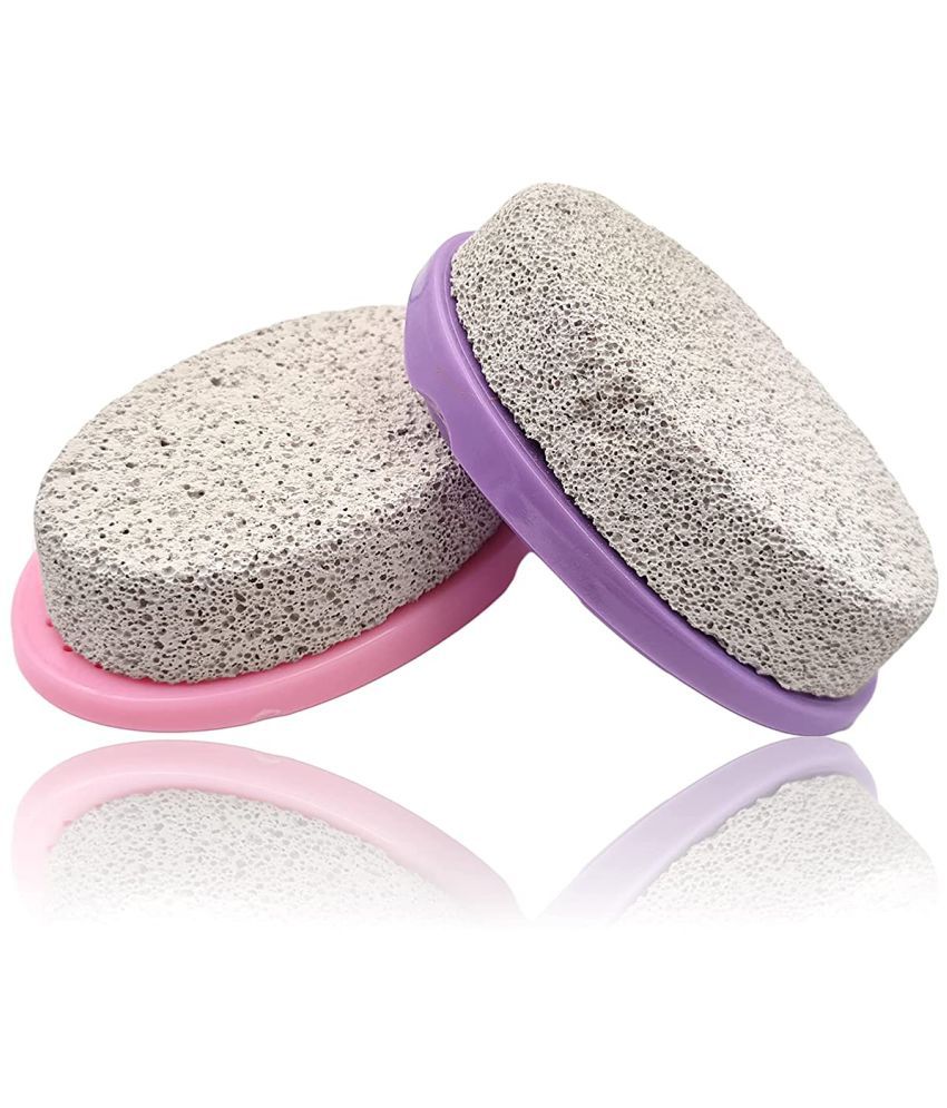     			Majestique 2Pcs Pumice Stone With Grip Pedicure Tools For Hard Skin Callus Color May Vary