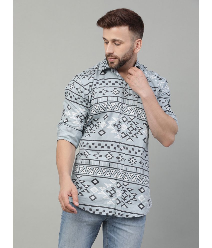     			YHA - Grey 100% Cotton Regular Fit Men's Casual Shirt ( Pack of 1 )