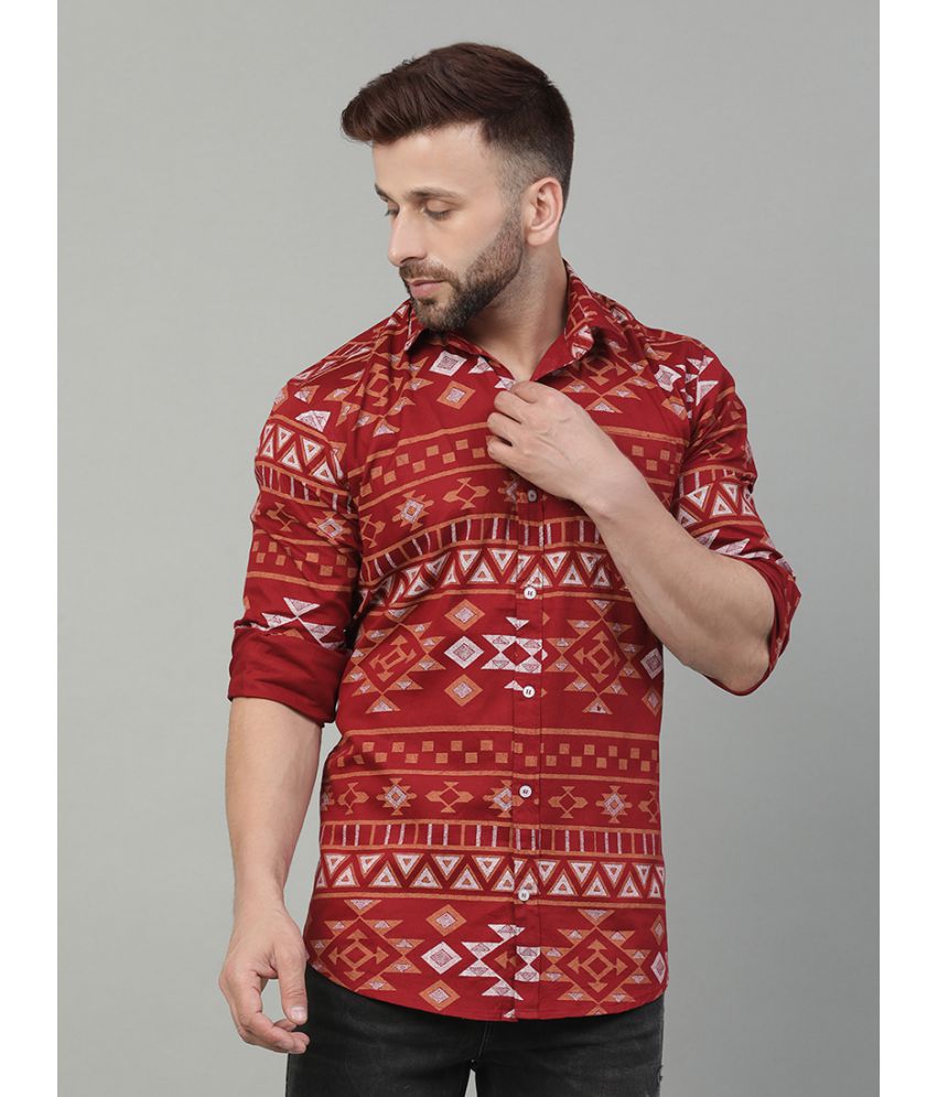     			YHA - Maroon 100% Cotton Regular Fit Men's Casual Shirt ( Pack of 1 )