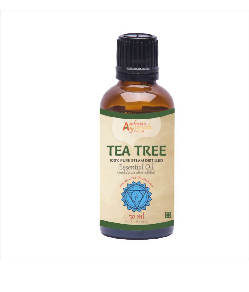     			Aashman Ayurveda Pure Steam Distilled Eseential Oil Tea Tree Melaleuca Alternifolia 50ML
