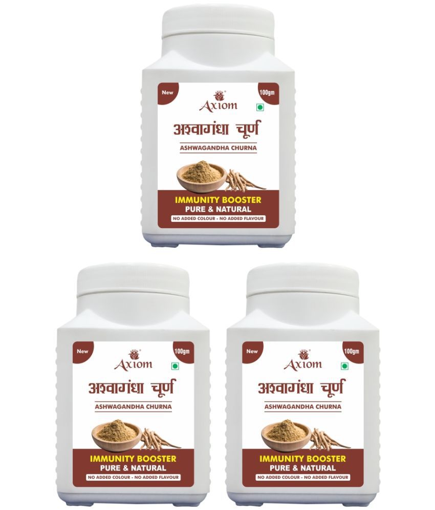    			Axiom Ashwgandha churna  (Pack of 3)|100% Natural WHO-GLP,GMP,ISO Certified Product
