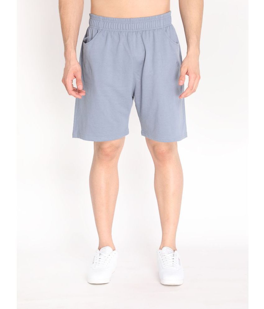     			Chkokko - Grey Cotton Blend Men's Shorts ( Pack of 1 )