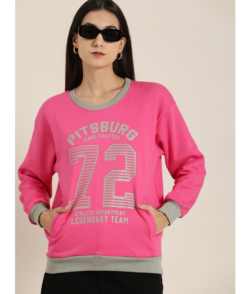     			Dillinger Cotton - Fleece Pink Non Hooded Sweatshirt