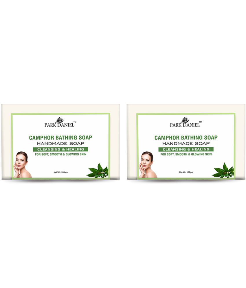     			Park Daniel Premium Camphor Bathing Bar Soap for Soft, Smooth and Glowing Skin Pack of 2 of 100 Grams(200 Grams)