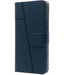 Doyen Creations - Blue Artificial Leather Flip Cover Compatible For Vivo V23 ( Pack of 1 )