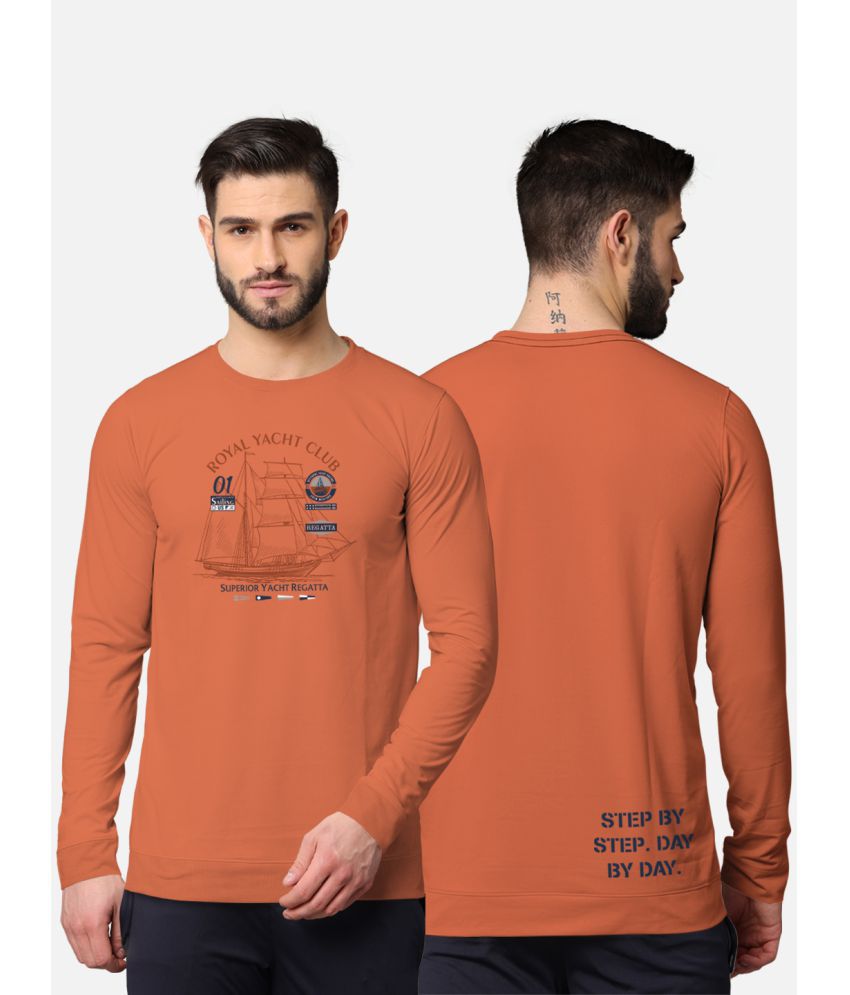     			BULLMER - Orange Cotton Blend Regular Fit Men's T-Shirt ( Pack of 1 )
