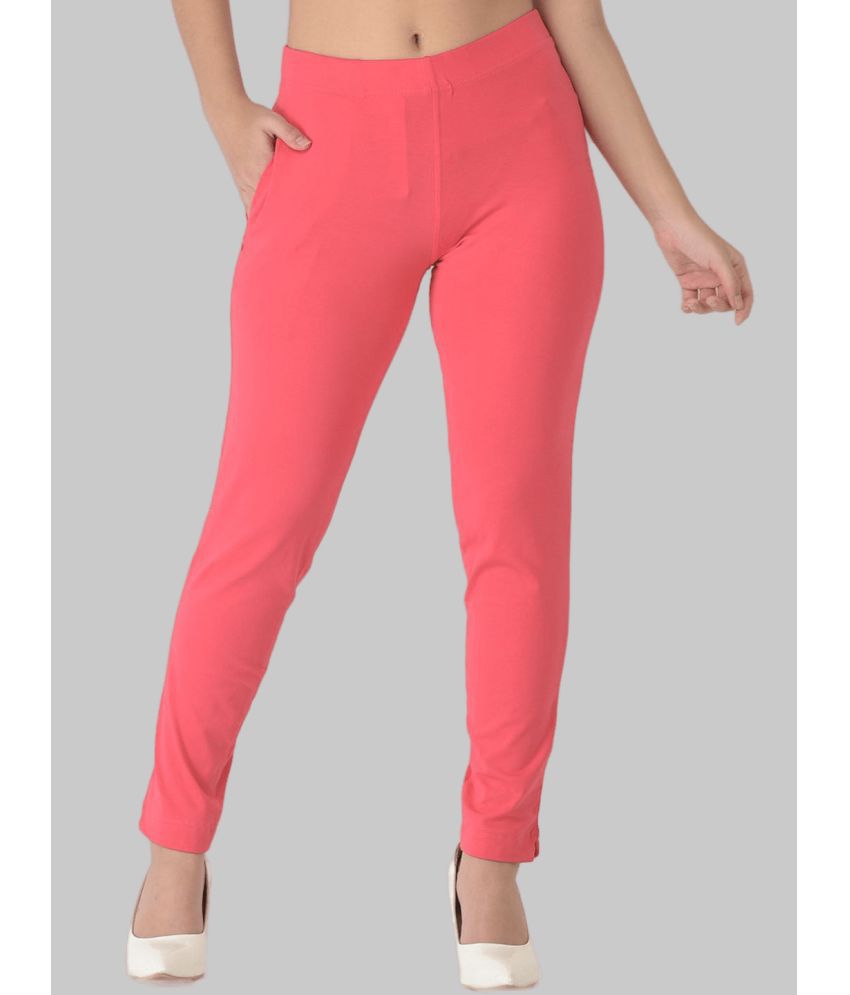     			Dollar Missy - Pink Cotton Regular Women's Casual Pants ( Pack of 1 )