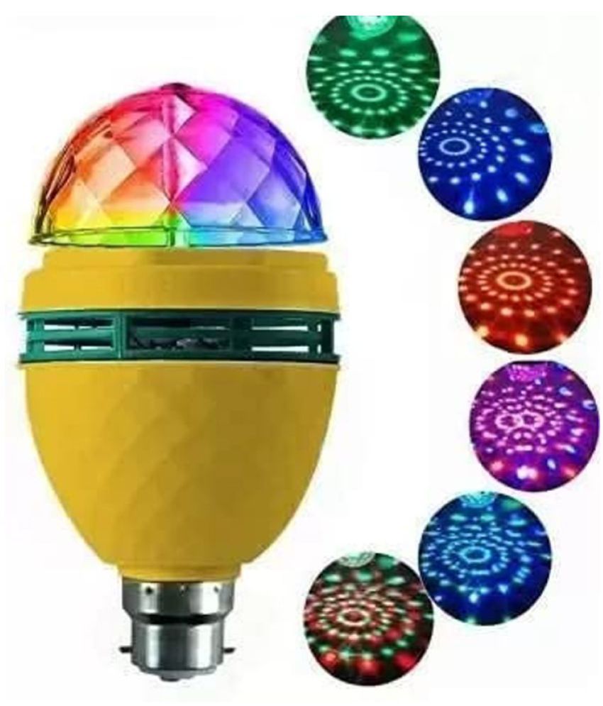     			HIRU 360 Degree Rotating Crystal LED Bulb disco Light, LED Light, LED Disco Light for Party,Function,Diwali,Christmas Decoration/multi pal Lighting Modes 