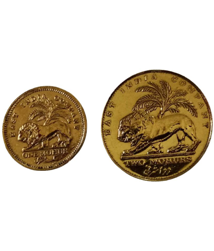     			Hop n Shop - William One and Two Mohur Gold Plated 2 Numismatic Coins