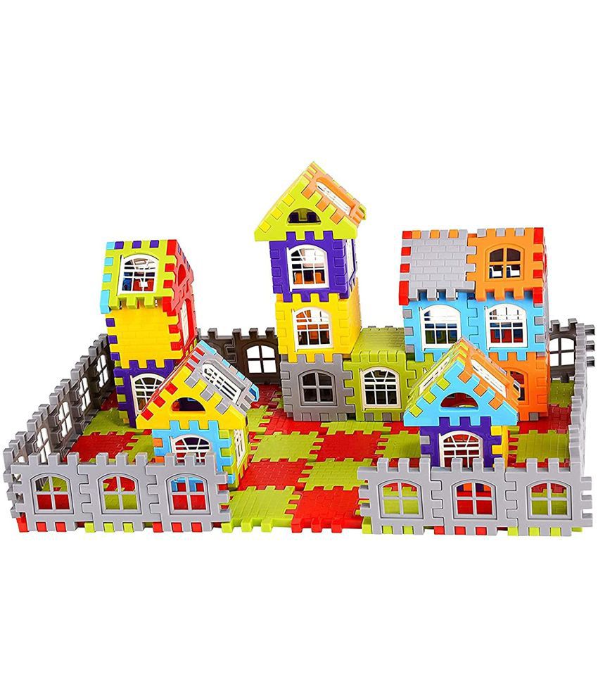     			NCMART 108 Pcs House Building Blocks with Attractive Windows Set Educational Construction Toy Puzzles Activity Game for Kids,Boys,Girls,Children for 2,3,4,5,7+ Years (House Building Blocks) (Set of 1)