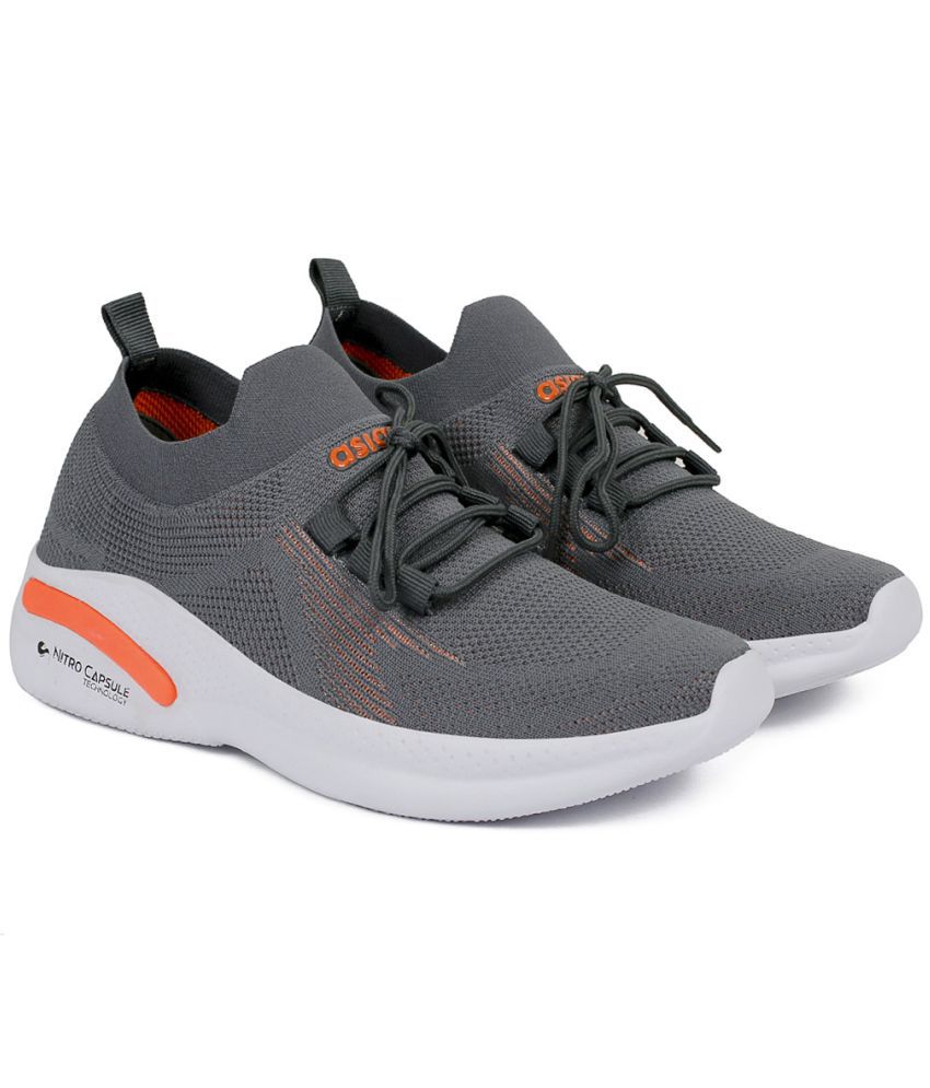 ASIAN Hattrick-21 Gray Running Shoes