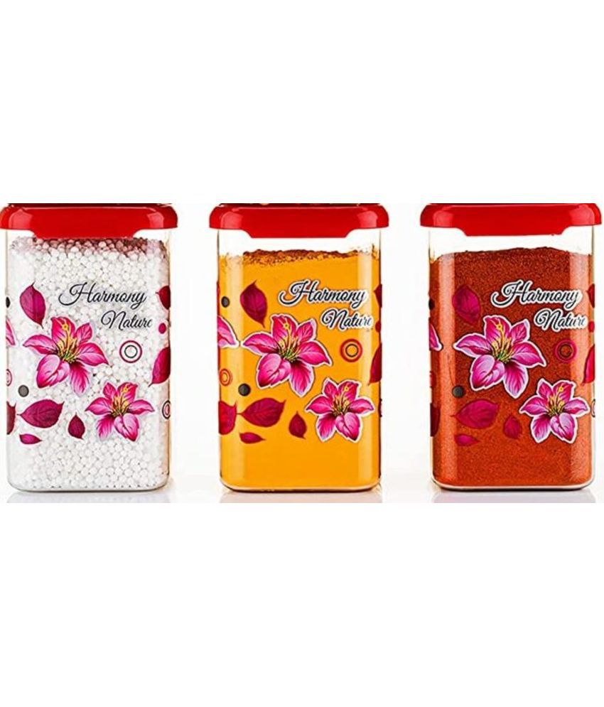     			Analog kitchenware - Polyproplene Pink Food Container ( Set of 3 - 1100 )
