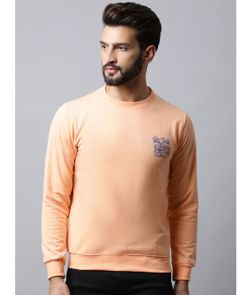     			OBAAN - Orange Cotton Blend Regular Fit Men's Sweatshirt ( Pack of 1 )