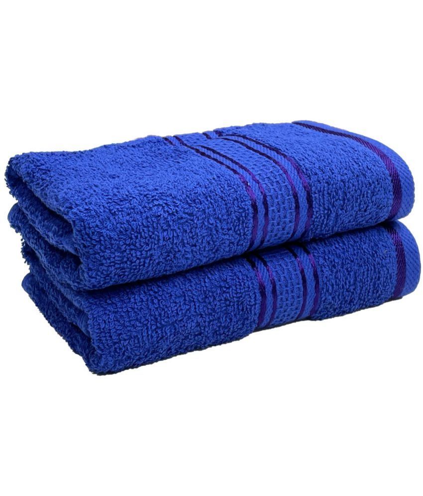     			STAMIO - Navy Blue Cotton Hand Towel 40x60 cm ( Pack of 2 )