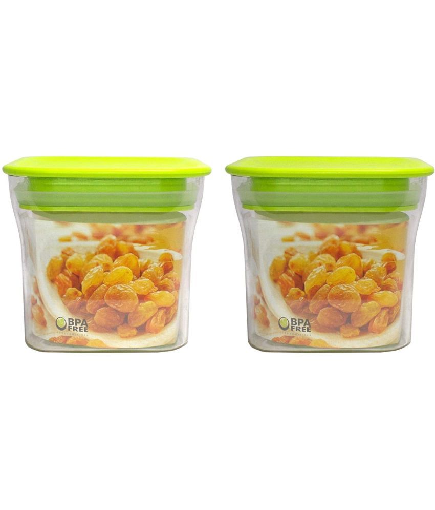     			Analog kitchenware - Polyproplene Green Food Container ( Set of 2 - 550 )