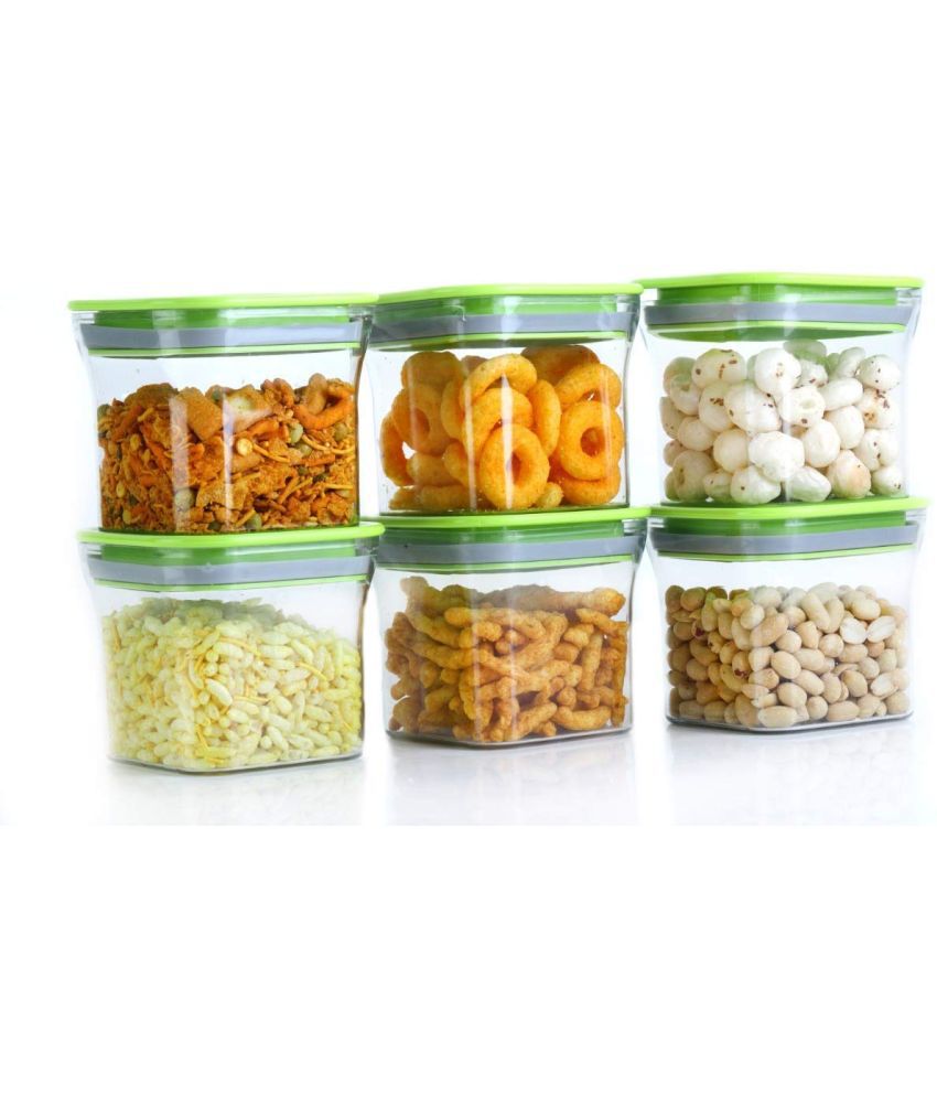     			Analog kitchenware - Polyproplene Green Food Container ( Set of 6 - 550 )