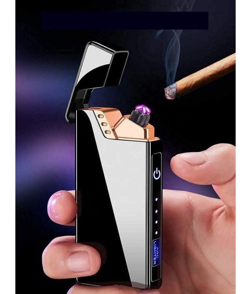     			GREYFIRE - Black Iron Cigarette Lighter ( Pack of 1 )