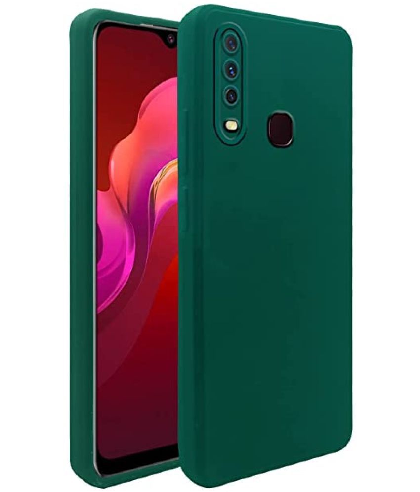     			KOVADO - Green Cloth Plain Cases Compatible For Vivo Y11 ( Pack of 1 )
