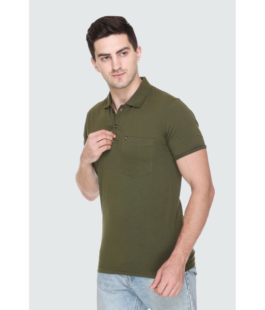     			White Moon - Green Cotton Regular Fit Men's Sports Polo T-Shirt ( Pack of 1 )