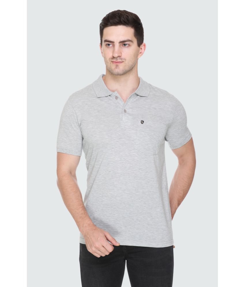     			White Moon - Grey Cotton Regular Fit Men's Sports Polo T-Shirt ( Pack of 1 )