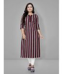 Lerkiza - Red Cotton Women's Straight Kurti ( Pack of 1 )