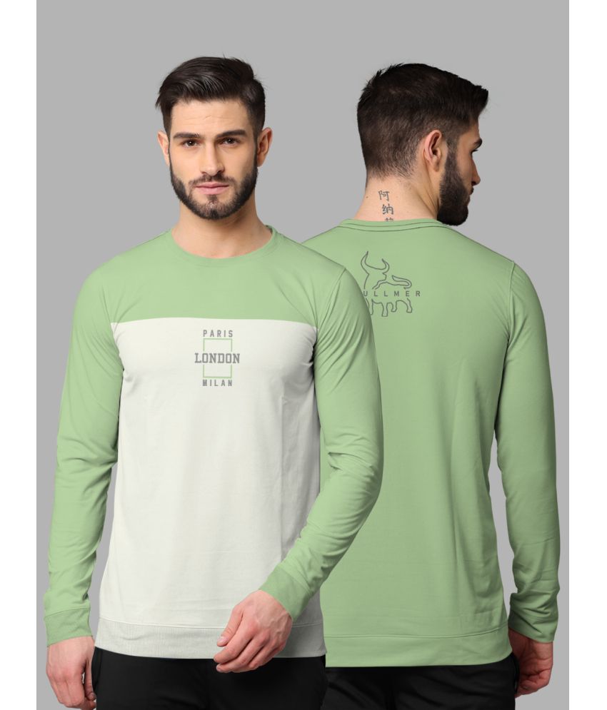     			BULLMER - Green Cotton Blend Regular Fit Men's T-Shirt ( Pack of 1 )